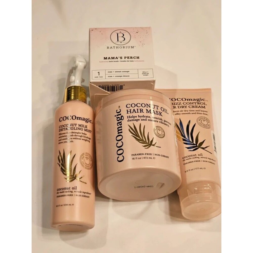 NWT Cocomagic Coconut Oil Hair Care Set With Bonus Bathbomb